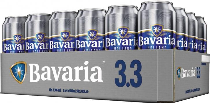 Bavaria Premium Lager tray met 24 blikjes 0,50 liter